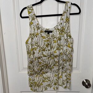 Banana Republic Sleeveless Top - White and Yellow